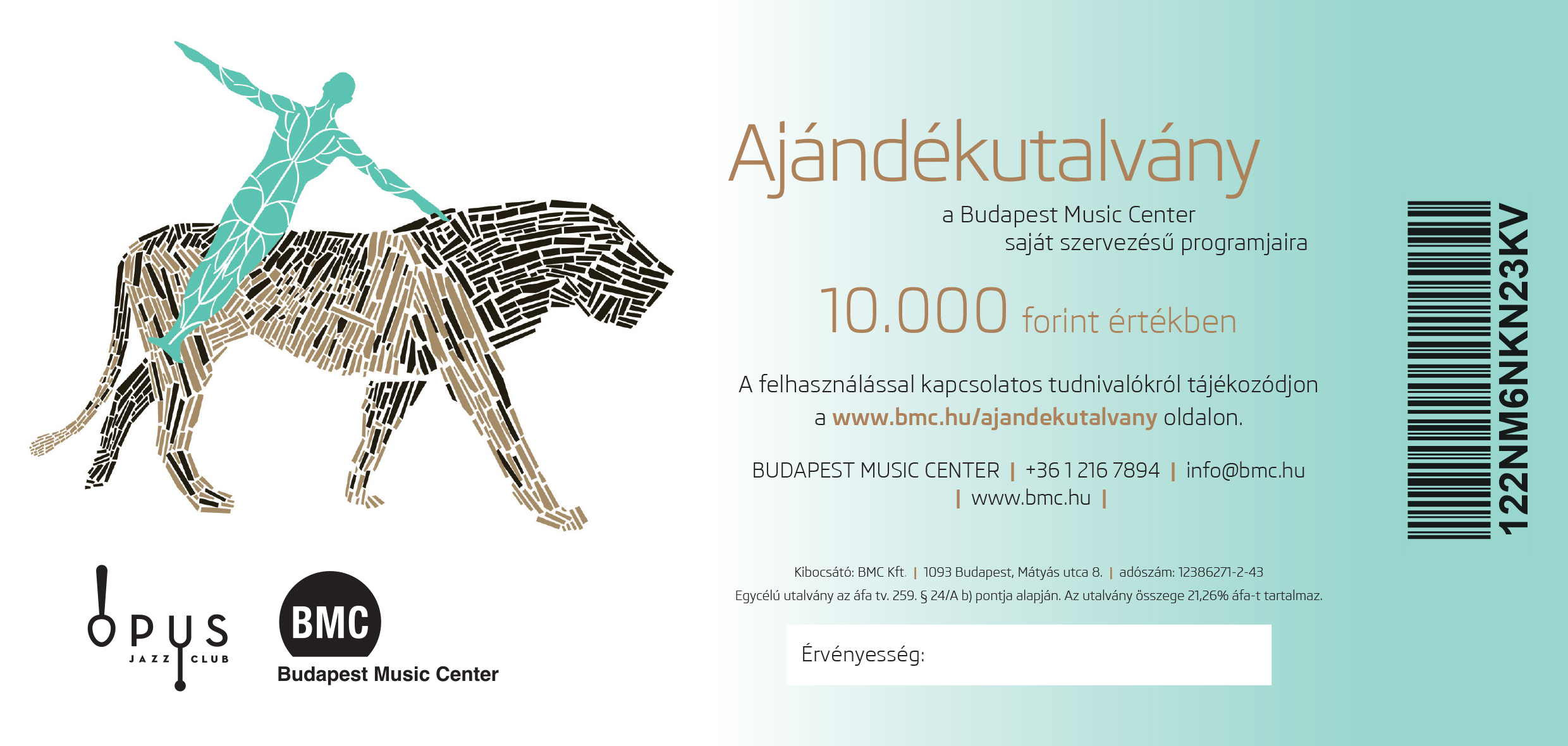 BMC Ajándékutalvány 10.000 Ft