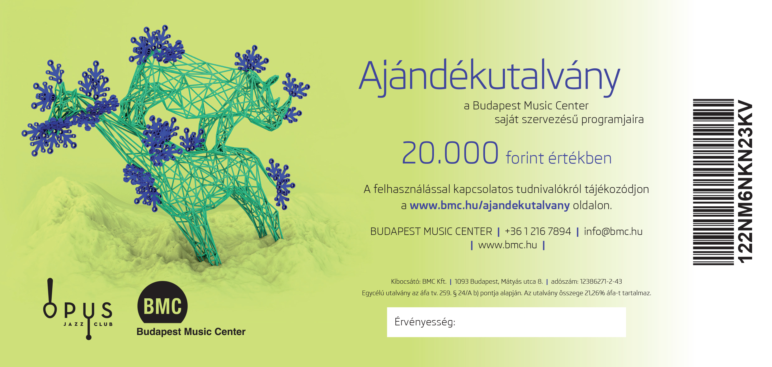 BMC Ajándékutalvány 20.000 Ft